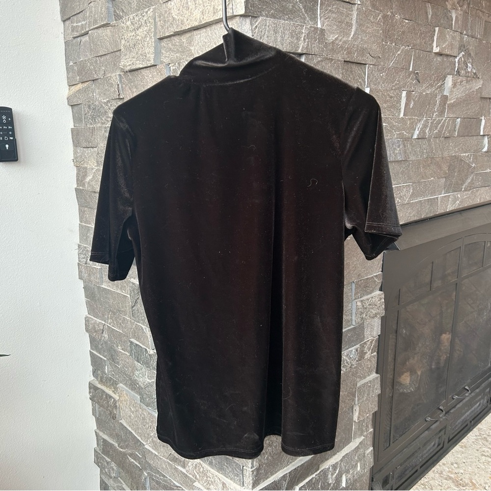 Black Velvet Top with Snake Embroidery - Picture 2 of 3